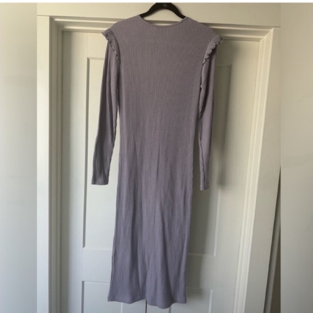 Zara Purple Long Sleeve Bodycon Dress